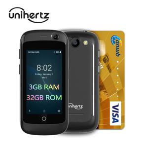 Unihertz 젤리 프로 잠금 해제 스마트폰, 세계에서 가장 작은 4G 스마트폰, 안드로이드 8.1, 오레오, 블랙, 3GB + 32GB