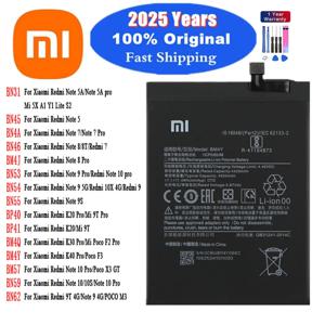 샤오미 Mi Redmi Note 10 10S 10X 9 9S 9T K30 K40 K20 8 8T 7 5 5A Pro POCO X3 M3 F3 F2 Pro 배터리, 2025 년 정품