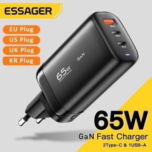 Essager-65W GaN USB c형 충전기, 노트북 PPS 45W 25W 빠른 충전 삼성 QC3.0 PD3.0 아이폰 14 13 프로 전화 충전기