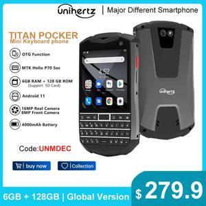 Unihertz Titan Pocket Small QWERTY 스마트 폰 안드로이드 11 6GB 128GB 3.1 인치 듀얼 SIM 잠금 해제 키보드, NFC 핸드폰 16MP 전화