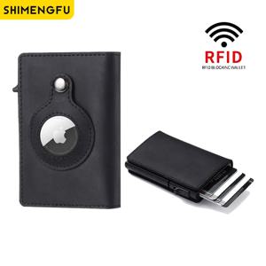 남성용 애플 에어태그 지갑, 탄소 섬유 패션 ID 신용카드 홀더, Rfid 슬림 에어태그 슬라이드 지갑, 디자이너 카드 홀드용, 2024