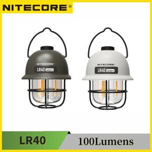 NITECORE LR40 USB-C 충전식 캠핑 랜턴, 100 루멘, 런타임 65 시간, 3 광원