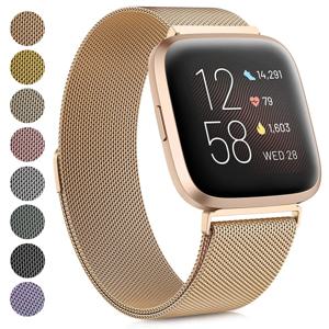 Fitbit Versa 1 용 메탈 마그네틱 스트랩, Versa 2, Versa 3, Versa 4 용 밴드 팔찌, Fitbit Versa Lite/Sense 2 용 스트랩