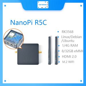 NanoPi R5C Rockchip RK3568B2 A55 듀얼 2.5G 이더넷 포트 지원 M.2 WiFi 모듈 HDMI2.0 Linux/Openwrt/Debian/Ubuntu