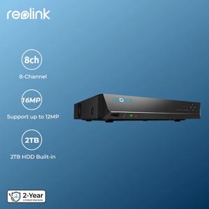 Reolink 8CH 4K 보안 카메라 시스템 8MP IP 카메라 키트(줌 16채널 24/7 안정적인 비디오 녹화 8채널 PoE NVR 포함)