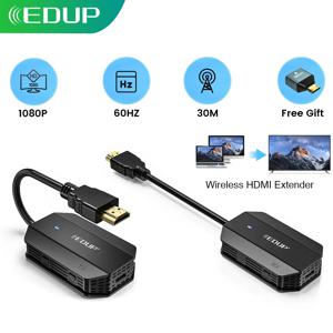 EDUP 무선 HDMI 송신기 리시버, 60HZ 디스플레이 동글 익스텐더, 4K 스크린 AV 어댑터, 노트북 TV 프로젝터 모니터용, 1080P