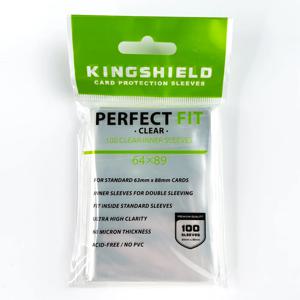 KINGSHIELD 투명 퍼펙트 핏 슬리브 보드 게임 카드, 마법의 내부 슬리브 포토카드, 보호대 Pkm, 100 개/팩, 64x89mm