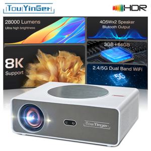 Touyinger Q11 프로젝터, LED 홈 시어터 전자 비디오 게임 장치, 5G 프로젝터, 풀 HD 영화 프로젝터, 4K, 8K