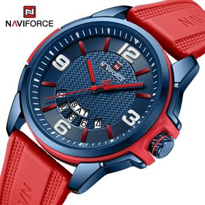 NAVIFORCE 9215T 탑 브랜드 남성용 시계, 패션 스포츠 쿼츠 디지털 손목 시계, 실리콘 캐주얼 방수 비즈니스 남성 시계