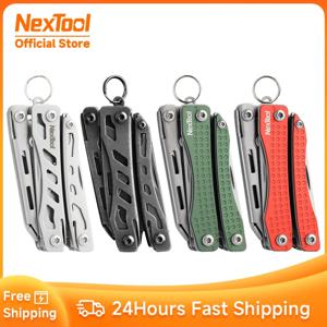 NexTool 다기능 접이식 EDC 수공구 스크루드라이버, 미니 펜치, 병따개, 야외 미니 플래그십, 레드, 그린, 10 인 1