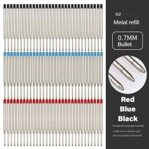 파커 펜용 볼펜 리필, 중간 지점 L:3.9, 블랙 블루 레드 잉크 로드 G2 금속 리필, 필기 문구, 5, 10, 20 개