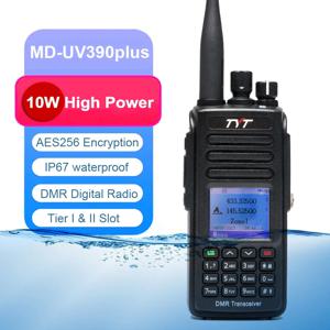 TYT MD-UV390PLUS AES256 암호화 DMR 디지털 라디오, IP67 듀얼 밴드 136-174 및 400-480mhz 워키토키 장거리, 10W, 신제품