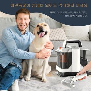 GOOVI 핸드 헬드 카펫 클리너, 소파 커튼 스프레이 흡입 통합 기계 청소 기계용, 750 W, 450W 스폿 클리너, 11 KPa, 15KPa