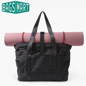 BAGSMART 여성용 토트백, 대학 노트북 여행 토트백, 체육관 토트백, 요가 매트 버클 포함, 스포츠 대학 직장용