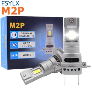 차량용 LED 전조등 전구, M2P H7 LED 전조등 키트, H11 H8 안개등, 9005 HB3 H1 9006 H4, 6500K 할로겐 색상 CE & RoHS