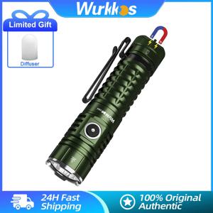 Wurkkos 고출력 LED 손전등, EDC 충전식 램프 21700, XHP70, IP68 캠핑 랜턴 보조배터리, 자석 테일 포함, TS22, 4500LM