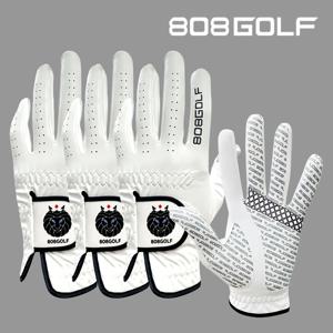 808GOLF (3P) 논슬립, 골프장갑, 극세사, 실리콘, 그립, 왼손, 우천, 라운딩, 스크린골프