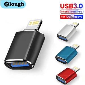 Elough USB 3.0 라이트닝 어댑터 OTG, 아이폰 아이패드 고속 충전 조명, 수-USB 암 어댑터, iOS 13 이상