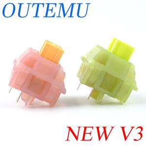 Outemu 사일런트 피치 V3 스위치, 기계식 키보드, 선형 촉각, 커스텀 핫 스왑, DIY, 윤활 업데이트, 사일런트 레몬 V3 스위치, 5 핀