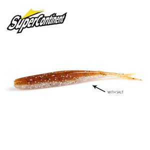 2023 SuperContinent HP MiNNOW 소형 소프트 오징어 꼬리 물고기, 75mm 도로 소프트 미끼, 유혹 포크 테일 소프트 미끼, 1.8g, 15 개