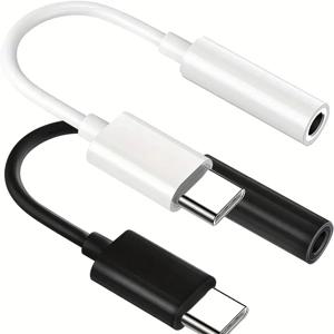 USB C타입-3.5mm 오디오 어댑터, USB C-Aux 오디오 동글 케이블 코드, USB C타입-3.5mm 암 헤드폰 잭 어댑터 P용