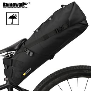 Rhinowalk 방수 자전거 새들 가방, 대용량 자전거 새들 패니어 가방, 사이클링 접이식 테일 리어 백, MTB 로드 바이크