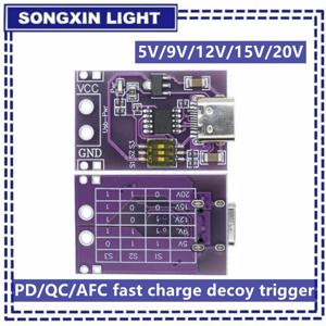 USB-PD 노트북 전원 공급 장치 변경 보드, 새로운 C 타입, QC AFC PD2.0 PD3.0 to DC 스푸프 사기, 고속 충전 트리거, 폴링 감지기