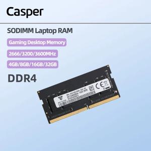 Casper DDR3 DDR4 3200/1600MHz 메모리 모듈, RAM 노트북 컴퓨터, 게이머 램, 부드러운 게임 플레이, 블랙, 32GB, 16 GB, 8 GB, 4GB