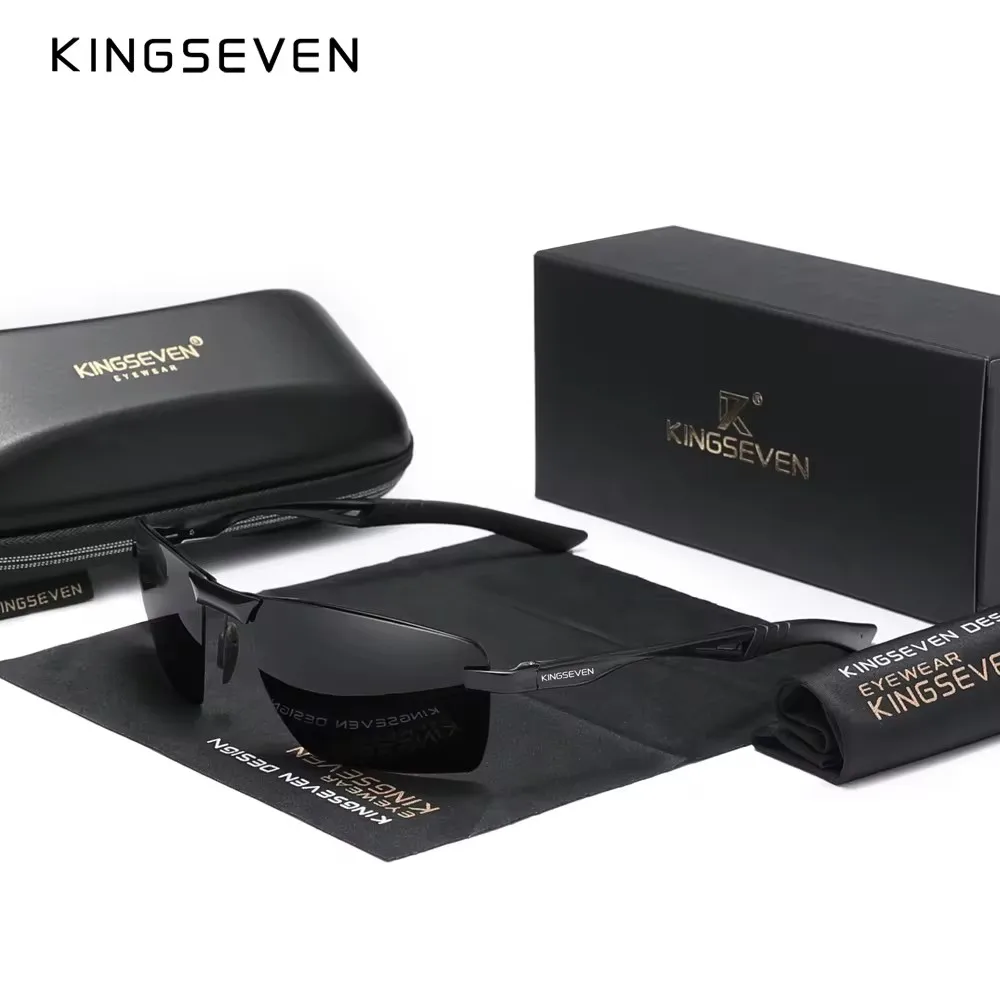 KINGSEVEN 2024 새로운 남성 편광 선글라스 알루미늄 프레임 UV400 선 안경 남성 안경 운전 안경