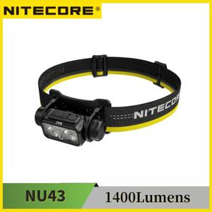 NITECORE NU43 18650 충전식 헤드램프, 최대 빔 거리 130m 경량 헤드라이트, 1400 루멘