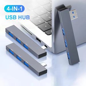 USB C 허브 3.0 C타입 3.1 4 포트 멀티 USB 분배기 OTG 어댑터, 샤오미 레노버 맥북 프로 13 15 에어 프로 컴퓨터 액세서리