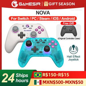 Gamesir Nova T4 닌텐도 스위치 PC 컨트롤러 게임패드, 블루투스 게이머 무선 게임패드, 안드로이드 홀, 효과적인 HD 럼블 진동