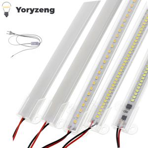 캐비닛 아래 LED 단단한 스트립, 홈 상점 시장 장식용 튜브 바 조명, EU 플러그, 8W 72 LED, 220V, 1 개, 6 개, 30cm, 40cm