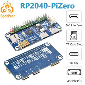 RP2040-PiZero 라즈베리 파이 기반 온보드 DVI 인터페이스, TF 카드 슬롯 PIO-USB 포트, 16MB 플래시 메모리, RP2040