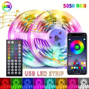 LED 라이트 테이프, 알렉사 USB LED 스트립, SMD 5050, 5V, RGB 리본, 아이스 스트링, 색상 변경 바, 휴일 조명, LED 밴드, 20 m