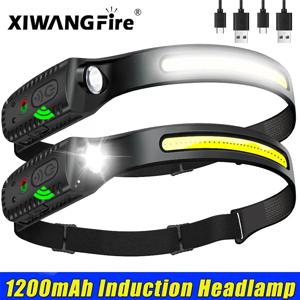 XIWANGFIRE XW018 USB 충전식 헤드 램프, LED 손전등, 내장 배터리 헤드 토치, 야외 캠핑 낚시 랜턴