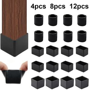 사각 실리콘 의자 다리 캡, 미끄럼 방지 테이블 발 먼지 커버, 양말 바닥 보호대 패드, 파이프 플러그, 가구 레벨링 발