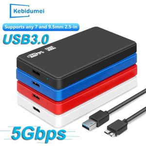 USB 3.0 HDD 인클로저 외장 하드 드라이브 케이스, 2.5 인치 SATA HDD SSD, 5Gbps 고속 외장 하드 드라이브 디스크 박스, PC 노트북 PS5 용