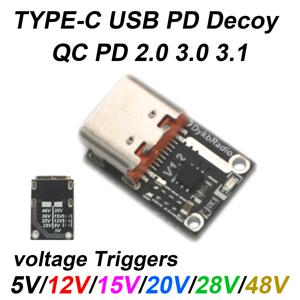 USB TYPE-C PD Decoy 전압 트리거 어댑터, 고속 충전 전원 공급 장치, PD to DC 충전, QC PD3.1, 140W, 5A, 5V, 9V, 12V, 15V, 20V, 28V