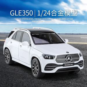 1:24 메르세데스 벤츠 GLE350 SUV 합금 자동차 다이캐스트 장난감 차량, 자동차 모델, 소리와 빛, 풀백 자동차 장난감, 어린이 선물