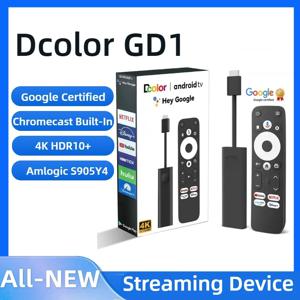 Dcolor GD1 구글 TV 스틱 TV 박스, ATV 구글 인증, 넷플릭스 라이선스, 크롬캐스트, 구글 어시스턴트 내장, 4K HDR, 올 뉴