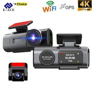 대시 캠 미니 4K UHD GPS 와이파이 카메라, 녹음기 24 시간 주차 듀얼 렌즈, 1080P 블랙 박스 백미러 카메라, 야간 투시경 데드풀