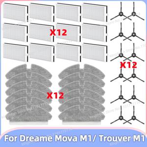 ( Dreame Mova M1 / Trouver M1 ) 호환 로봇 청소기 부품 사이드 브러시 Hepa 필터 걸레 천 액세서리