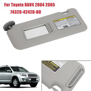 도요타 RAV4 2004 2005 74320-42420-B0 용 그레이 베이지 선바이저, 왼쪽 운전자 사이드 쉐이드 선바이저, 자동차 인테리어 햇빛가리개