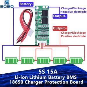 EGBO 리튬 이온 배터리, BMS 18650 충전기 보호 보드, 셀 보호 회로, 18V, 21V, 5S, 15A, 1 개