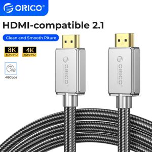 ORICO HDMI 호환 케이블 2.1, 초고속 디지털 케이블, PS5, PS4, TV 박스, xbox, eARC, 돌비 애트모스, HDR, 8K @ 60Hz, 48Gbps