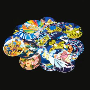 Lote De Tazos Los Caballeros Del Zodiaco 완전 컬렉션 40/40 사브리타스 빈티지 타소 카드 앨범, 플라스틱 희귀 탭 포그, 신제품