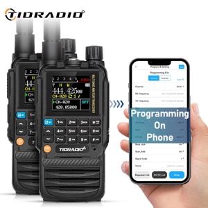 TIDRADIO H3 장거리 워키토키, 무선 프로그래밍 에어 밴드, 양방향 라디오, 휴대용 세트, HAM GMRS, 2PCs