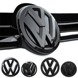 폭스바겐 VW 골프 7 2014-2017 용 크롬 자동차 전면 라디에이터 그릴 엠블럼, 후면 트렁크 뚜껑 배지, 137mm, 115mm, 2 개