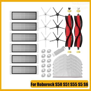 샤오미 Roborock S50 S51 S55 S5 S6 용 부품, 로봇 진공 청소기 부품, HEPA 필터 걸레 천, 메인 롤러 사이드 브러시 액세서리